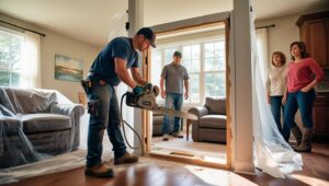 تخريم خرسانة في مبنى تجاري