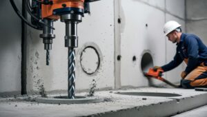 تخريم خرسانة في مشروع سكني